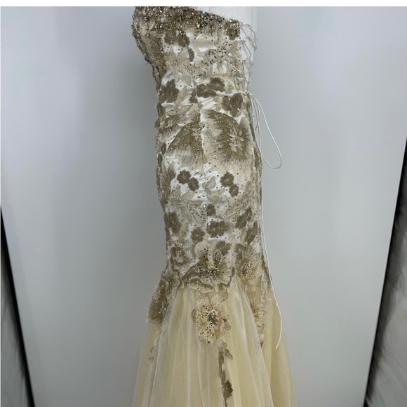 Mac Duggal strapless corset back prom gown - Picture 6 of 16